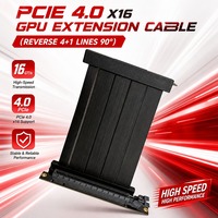 Support vertical pour carte graphique ITX Mid Tower, câble PCIe 4.0 X16 16GT/s double inversé 4+1, extension de carte graphique à 90 degrés