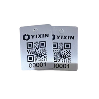 Gravure personnalisée Plaque de code QR en acier inoxydable Gravure gravée à 304 Différents numéros de code QR pour chaque étiquette
