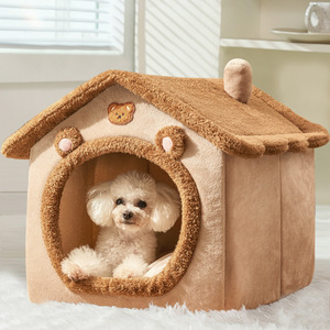 Hovicaed Haustierhaus Abnehmbares Waschbares Katzenhaus Welpen-Höhle Sofa Haustierbett für Sehr Kleine Hunde und Kleine bis Mittelgroße Katzen - Product Image 6