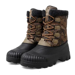 Nouveauté vente en gros fourrure hommes longue chaussette bottes haut haut russie hiver imperméable chaussures de plein air genou USA Offres Spéciales