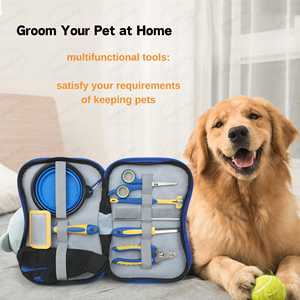 Kit de Aseo Profesional Multifuncional 8 en 1, Juego de Cepillos para Perros y Mascotas con Bolsa de Almacenamiento, Kit de Eliminación de Pelo de Mascotas - Product Image 5