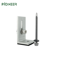 Supports de montage solaire au sol en acier au carbone anodisé pour panneaux photovoltaïques, accessoires d'installation de système PV sur toit en L 1