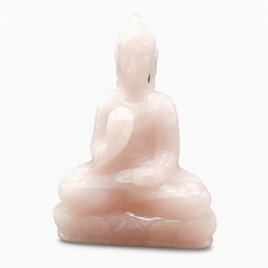 Buda de cristal de cuarzo rosa - tallado artesanal del Sereno y Meditante Señor Buda - cristal/reiki/curación - 6.5 pulgadas y - Product Image 2