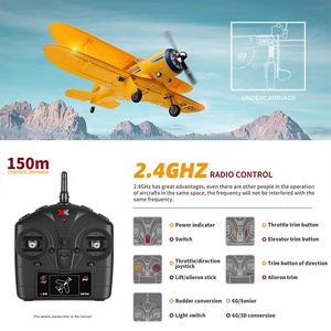 Wltoys A300 Beech d17s biplane 3D 6G EPP bọt con quay hồi chuyển 2.4G dẫn RTF điện điều khiển từ xa RC tàu lượn với động cơ không chổi than quà tặng đồ chơi - Product Image 3