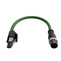 Conector SHANWEI M12 de 8 Pines, Código A, Macho y Hembra, Enchufe RJ45, Cable Ethernet Industrial, Conjunto de Cableado Blindado