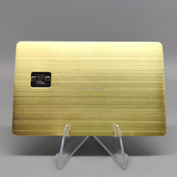 Xinrunhui Luxury Custom Pinsel Gold Metall Karte Chip Slot Logo Laser gravur NFC Schwarz metall Visitenkarten