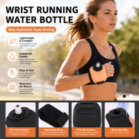 Bouteille d'eau sportive portable en silicone pour le cyclisme, la course à pied et les activités de plein air, à fixer sur le bras