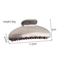 Pince à cheveux coréenne élégante et classique en plastique de haute qualité, couleur unie, grande pince requin triangulaire rose macaron pour chignon