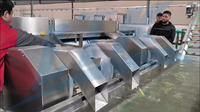 Volledig automatische, zeer efficiënte productielijn voor het schillen, frituren en verpakken van aardappelchips, bloem, fruit en groenten (ook voor diepvriesproducten).