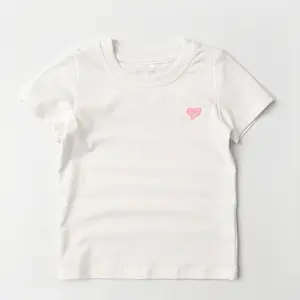 Vêtements écologiques pour enfants T-shirt pour garçons en coton biologique brodé T-shirt pour enfants 100% coton biologique T-shirt