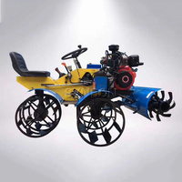 Machine à labourer le riz à moteur diesel, rotoculteur à roues pour rizières, cultivateur agricole, largeur de travail de 80 cm