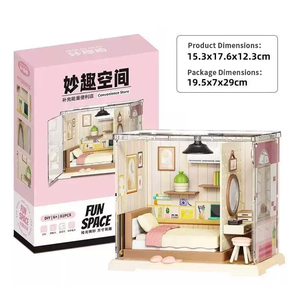 Kit de <span class=keywords><strong>Casa</strong></span> de Muñecas en Miniatura, Diseño de <span class=keywords><strong>Casa</strong></span> Pequeña, Juguete de <span class=keywords><strong>Casa</strong></span> en Miniatura Encantada, Rompecabezas de <span class=keywords><strong>Casa</strong></span> de Muñecas Moderna, Kit de Modelo - Product Image 5