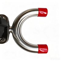 Vanne à diaphragme sanitaire 3 voies en U en acier inoxydable SS316L manuelle CIP SIP pour l'industrie pharmaceutique, biotechnologique, alimentaire, des boissons et cosmétique