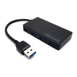 Promoção personalizada abs ultra-fina usb3.0 hub para 4 portas usb3.0 hub usb divisor até 5.0 gb/s com porta de alimentação