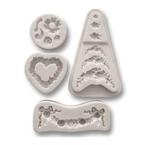 YS personalizado DIY amor Rosa corona <span class=keywords><strong>Fondant</strong></span> molde decorativo pastel pétalo silicona yeso molde helado molde herramientas <span class=keywords><strong>de</strong></span> decoración - Product Image 1