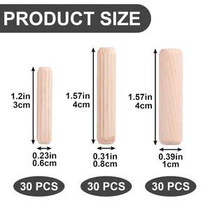 Juego <span class=keywords><strong>de</strong></span> Clavijas <span class=keywords><strong>de</strong></span> <span class=keywords><strong>Madera</strong></span> <span class=keywords><strong>de</strong></span> Primera Calidad - Varillas <span class=keywords><strong>de</strong></span> <span class=keywords><strong>Madera</strong></span> <span class=keywords><strong>de</strong></span> Abedul <span class=keywords><strong>de</strong></span> Varios Tamaños y Clavijas Ranuradas para Reparación <span class=keywords><strong>de</strong></span> Muebles, Manualidades y Trabajos <span class=keywords><strong>de</strong></span> <span class=keywords><strong>Madera</strong></span> - Product Image 2