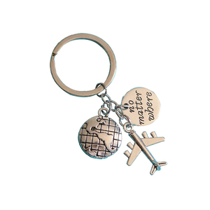 Porte-clés personnalisé avec mots gravés, série <span class=keywords><strong>voyage</strong></span> en <span class=keywords><strong>avion</strong></span> - Product Image 1