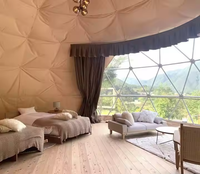 Kit de dôme géodésique imperméable pour hôtel de luxe, glamping, tentes dôme 6m