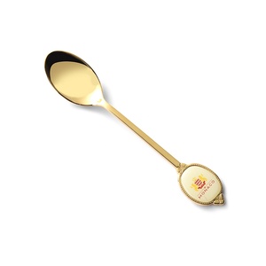 Wholesale Factory Custom Logo Oval <b>Gold</b> Metal Epoxy <b>Spoon</b> Winsun Brand Eco-Friendly Guangdong Origin - Product Image 3