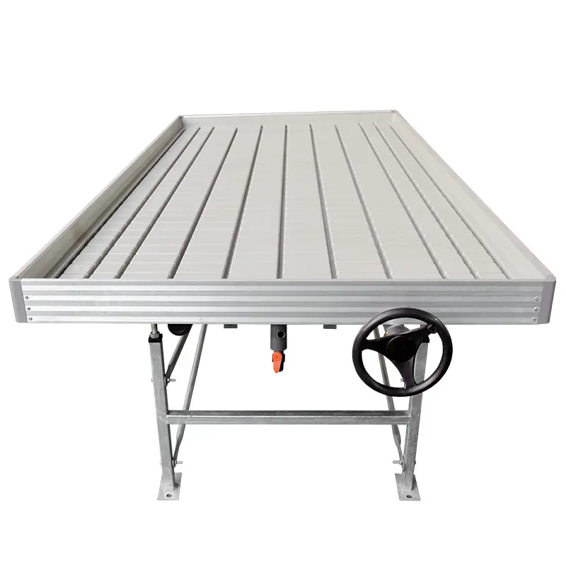 Customizable lengths 2'x8' 3'x8' 4'x8' 5'x8' hydroponic Ebb And Flow Grow Trays Flood Table Rolling Benches
