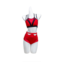 Nouveauté Nylon et maille femmes Dancewear Sexy soutien-gorge haut Sport vêtements taille haute pantalon grande taille pôle Fitness porter