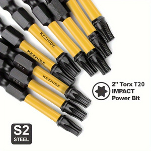 Kezhide T20 Torx Impact Power Bit 2 In S2 Steel Auto Repair Tool 5 Pack - Product Image 2