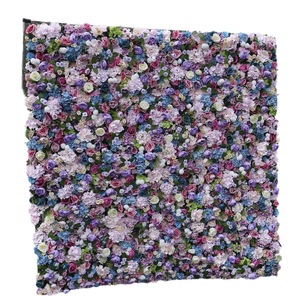High-Quality <b>Artificial</b> Silk Rose <b>Flower</b> Wall Panel, 1x1m, Ideal for Wedding Background Decoration - Product Image 4