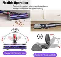 Aspirateur à main Accessoires pour tapis Aspirateur électrique Dysons V7/V8/V10 Tête de brosse à plancher