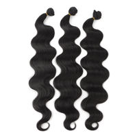 FASHION IDOL Extensions de cheveux queue de cheval ondulée 24 pouces, longues et douces, en fibre haute température, trame simple, marron 613