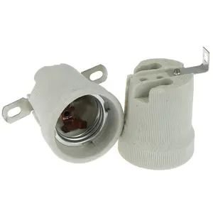 E27 F519 Bulb Socket Ceramic Porcelain Lamp Holder E27 Lampholder Edison Lamp Fittings Socket