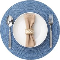 Napperons ronds napperons tissés napperons tressés lavables pour table à manger napperons circulaires antidérapants résistants à la chaleur