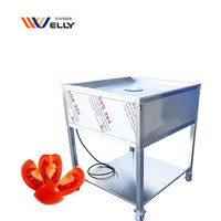 Machine de découpe de fruits précise et uniforme pour aubergines, papayes, pamplemousses, kakis et pommes, idéale pour les cuisines centralisées