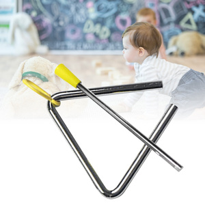 Triangle métallique avec marteau, instrument de <span class=keywords><strong>musique</strong></span> à percussion manuelle pour l'éducation et le divertissement des enfants, 4 pouces - Product Image 4