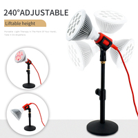 Giá Rẻ SGROW 24 Wát Laser Xách Tay E27 Ổ Cắm Có Thể Điều Chỉnh Đứng LED Hồng Ngoại Trị Liệu Đèn 660M 850M Ánh Sáng Đỏ Trị Liệu Bóng Đèn