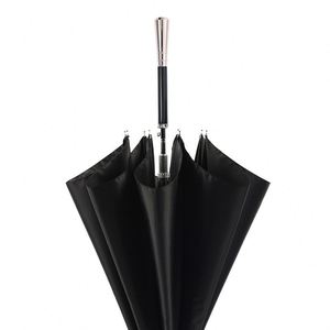 Parapluie droit automatique de luxe en métal avec logo personnalisé OEM, cadre en aluminium épaissi, 8 baleines, idéal comme cadeau d'affaires - Product Image 2