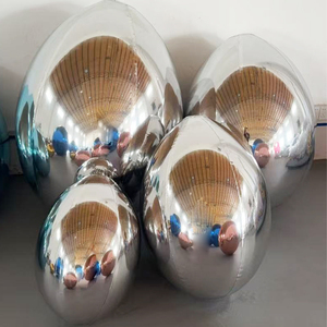 Œufs de Pâques gonflables géants personnalisés, miroir brillant, ballon disco métallique, sphère flottante en PVC, décoration pour événements, mariages et fêtes - Product Image 5