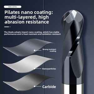 Taiwan <span class=keywords><strong>Shendong</strong></span> 60-Grad Wolframstahl-Kugelfräser 2-Klingen Hartmetall R-förmiger Kugelfräser CNC-Bearbeitung Nano-Beschichtung Modell - Product Image 3