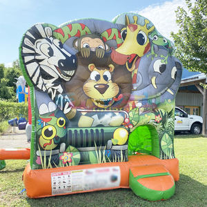 Outdoor backyard party jumping castle pvc bounce <b>house</b> commercial <b>inflatable</b> madagascar bouncer for kids - Product Image 1