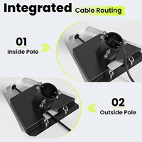 Support de montage pour adaptateur de tube Starlink en acier robuste pour toit et mur, avec broches à dégagement rapide, standard haute performance, pour antenne deux-en-un
