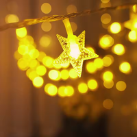 LED-Sternenlichterkette 1,5m 6m 10m Weihnachtsgirlande Batterie- oder USB-betrieben Innen/Außen IP44-Zertifiziert Dekorative Feenlichterkette