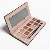 Boîte d'emballage cosmétique haut de gamme écologique personnalisée avec fermeture magnétique pour palette de fards à paupières, fond de teint, miroir, boîte en papier pour maquillage