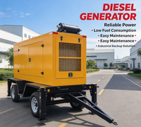 Groupe électrogène diesel mobile silencieux COMLER monté sur remorque 150 kW-200 kW avec ATS pour l'alimentation de secours et les chantiers de construction