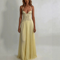 Robe plissée décontractée européenne et américaine pour femmes, robe de soirée sexy à bretelles, robe longue pour club et soirée
