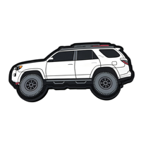 Patchs thermocollants 3D personnalisés en tissu pour vitres de voiture, camion, SUV - Design Aventure Tout-Terrain Extérieure, Couleur et Taille Personnalisables