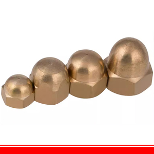 قبة مزخرفة من النحاس الأصفر ، نصف دائرة M3 M4 M5 M6 M8 M10 M12 M14 M16 M18 M20 DIN1587 - Product Image 5