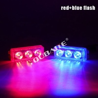 12-24V señal de seguridad coche rojo azul luz estroboscópica Led trabajo luz de advertencia 2 luces de la barra para vehículo LED trasera Chase luz estroboscópica