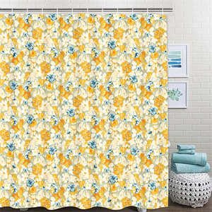 Floral aquarelle Boho fleur salle <span class=keywords><strong>de</strong></span> bain <span class=keywords><strong>rideau</strong></span> abstrait belle esthétique <span class=keywords><strong>baignoire</strong></span> décor <span class=keywords><strong>tissu</strong></span> lavable en Machine <span class=keywords><strong>rideau</strong></span> <span class=keywords><strong>de</strong></span> douche - Product Image 5
