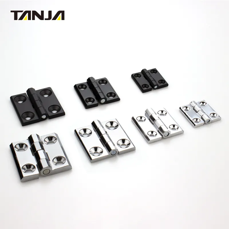 Black zinc alloy silver stainless steel polish hinge tool box hinge hardware mechanical case chassis preservative hinge