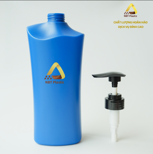 ขวดพลาสติก HDPE 1000มล. พื้นผิวฉลากปั๊มขวดสำหรับโลชั่นแชมพู - Product Image 2
