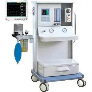 Machine portative vétérinaire d'anesthésie de vétérinaire d'hôpital d'Icu médical avec la machine d'anesthésie de forme d'onde de pression-temps